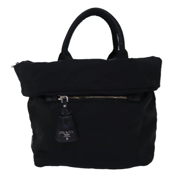 PRADA Hand Bag Nylon Black - Picture 2 of 13